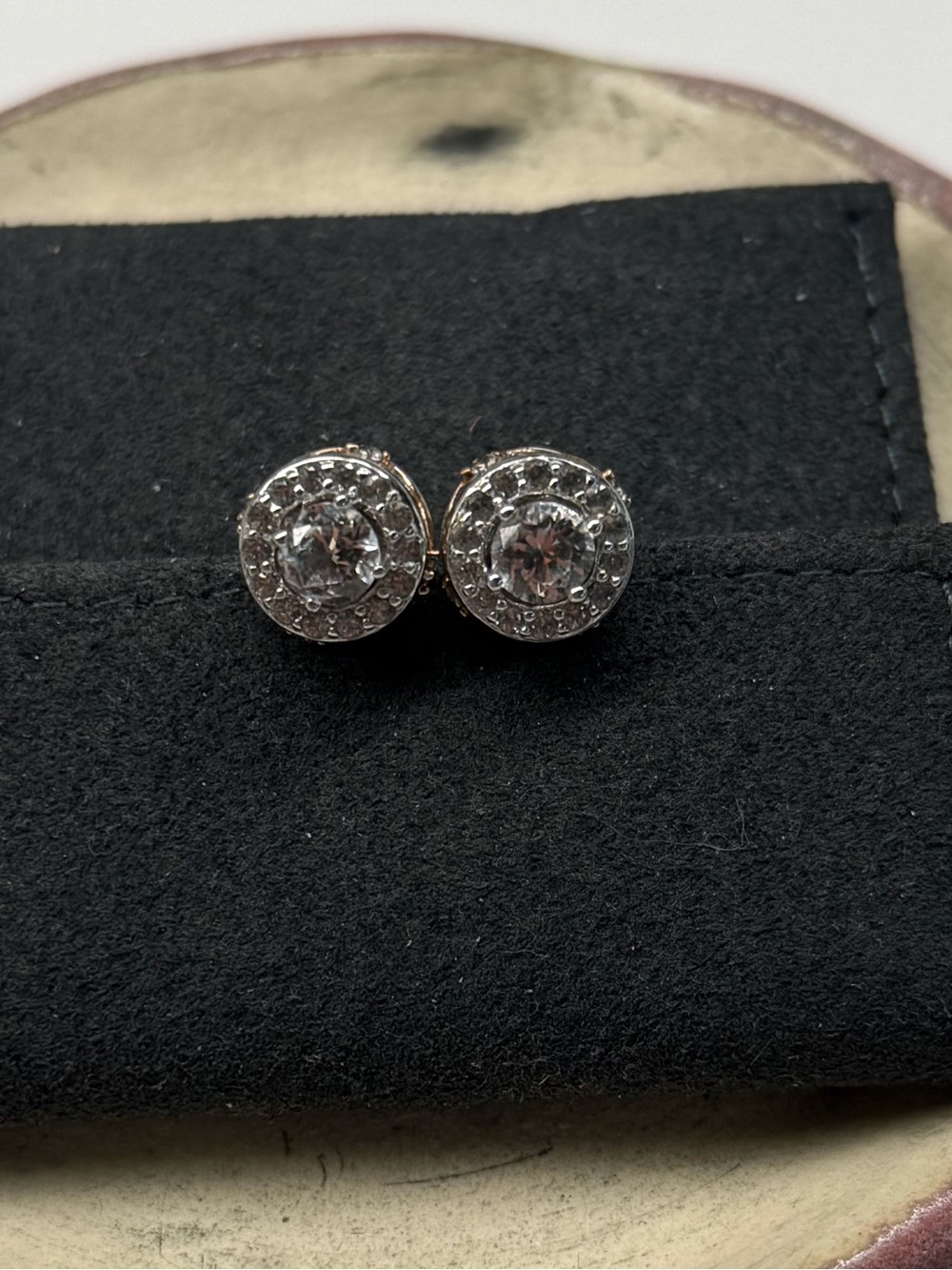 Zales White Sapphire Earrings